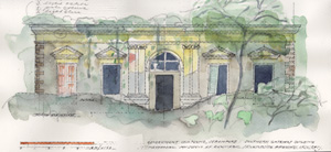 South Gate to the former Danish Government Compound, existing condition before restoration